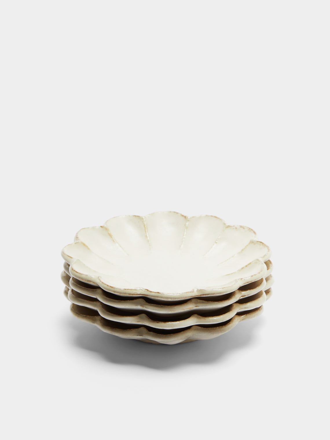 Kaneko Kohyo - Rinka Ceramic Bread Plates (Set of 4) - White - ABASK