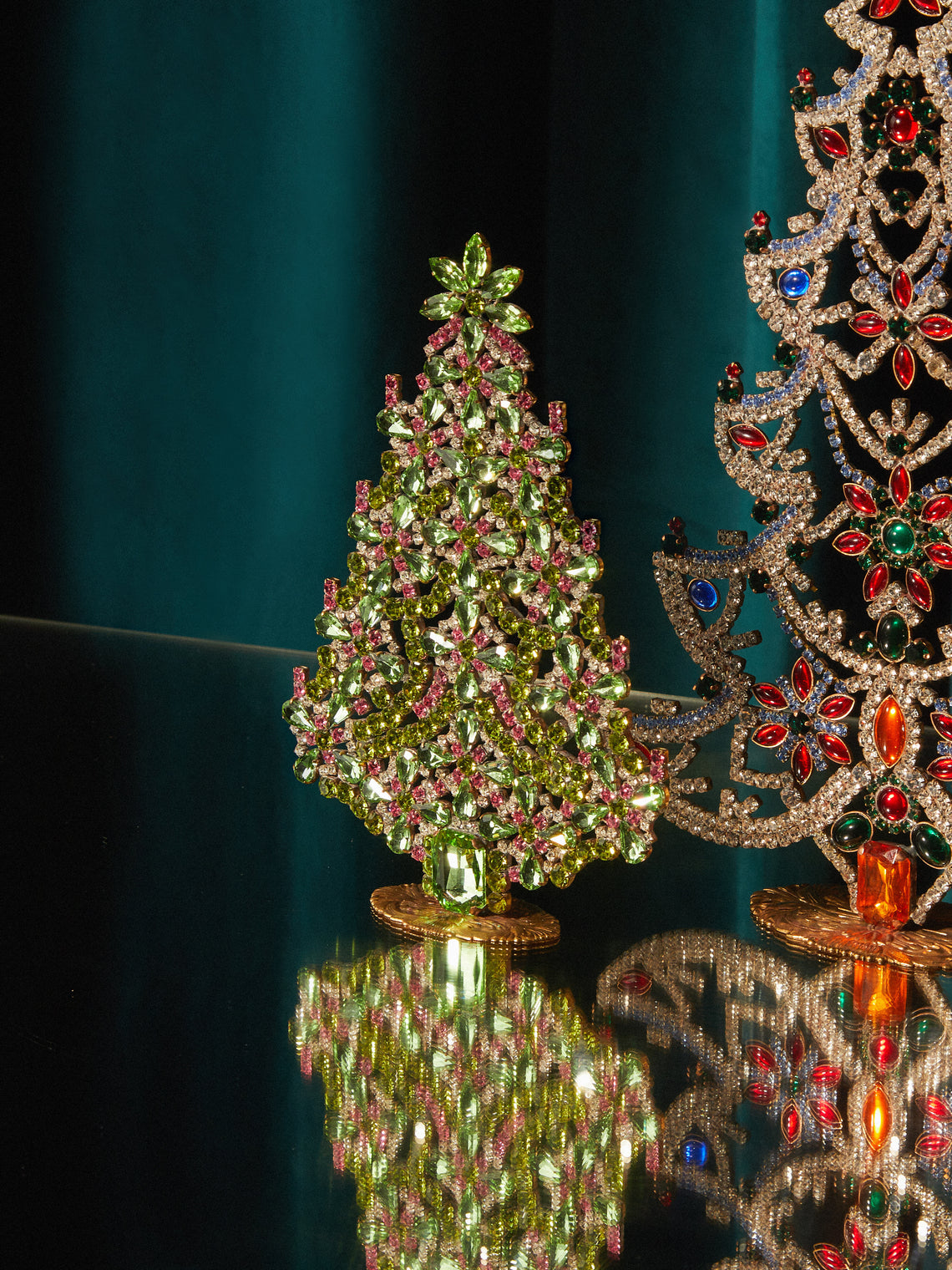 1930s Czech Jeweled Large Christmas Tree