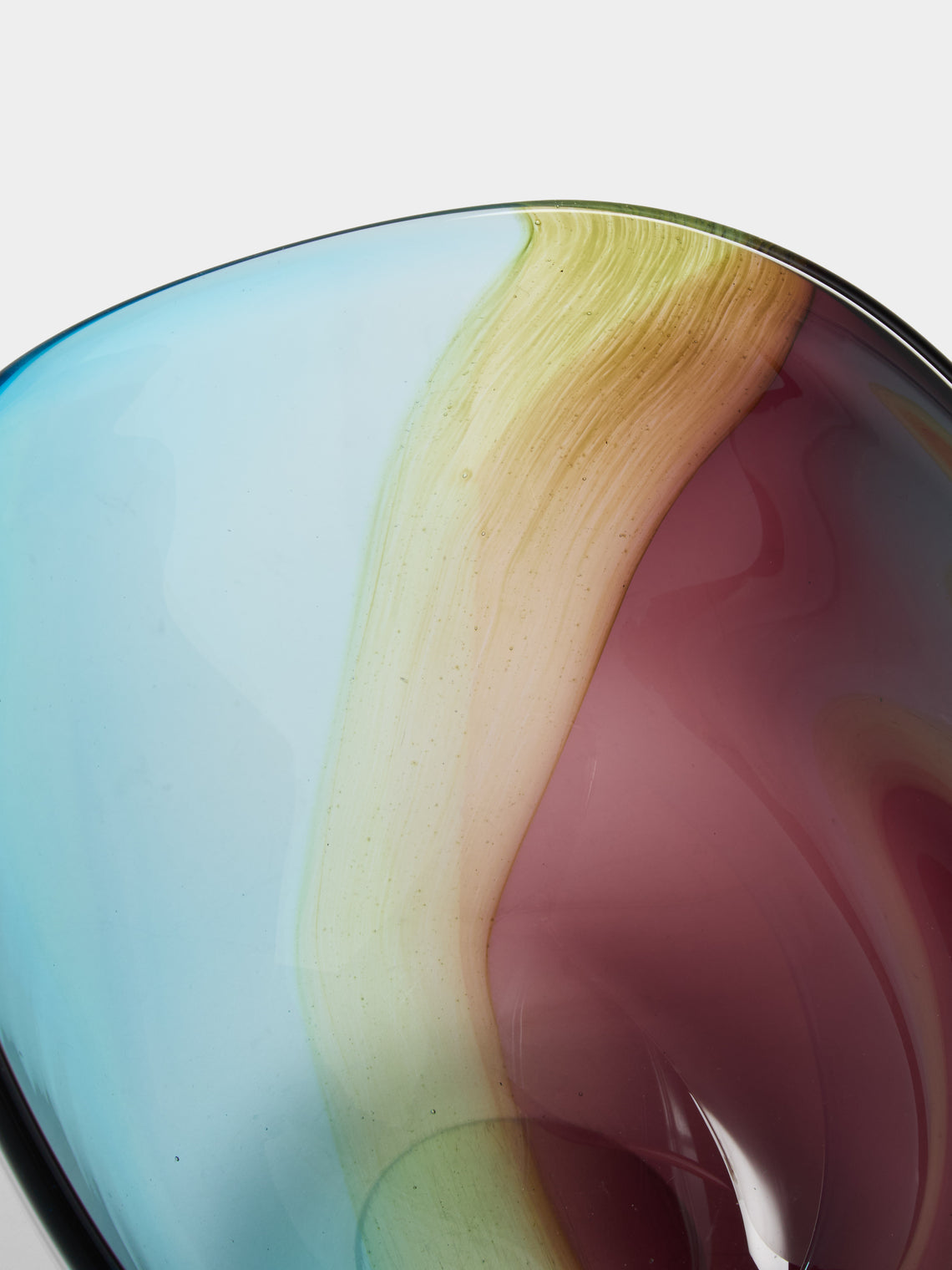 Antique and Vintage - 1960s Archimede Seguso Glass Bowl - Blue - ABASK