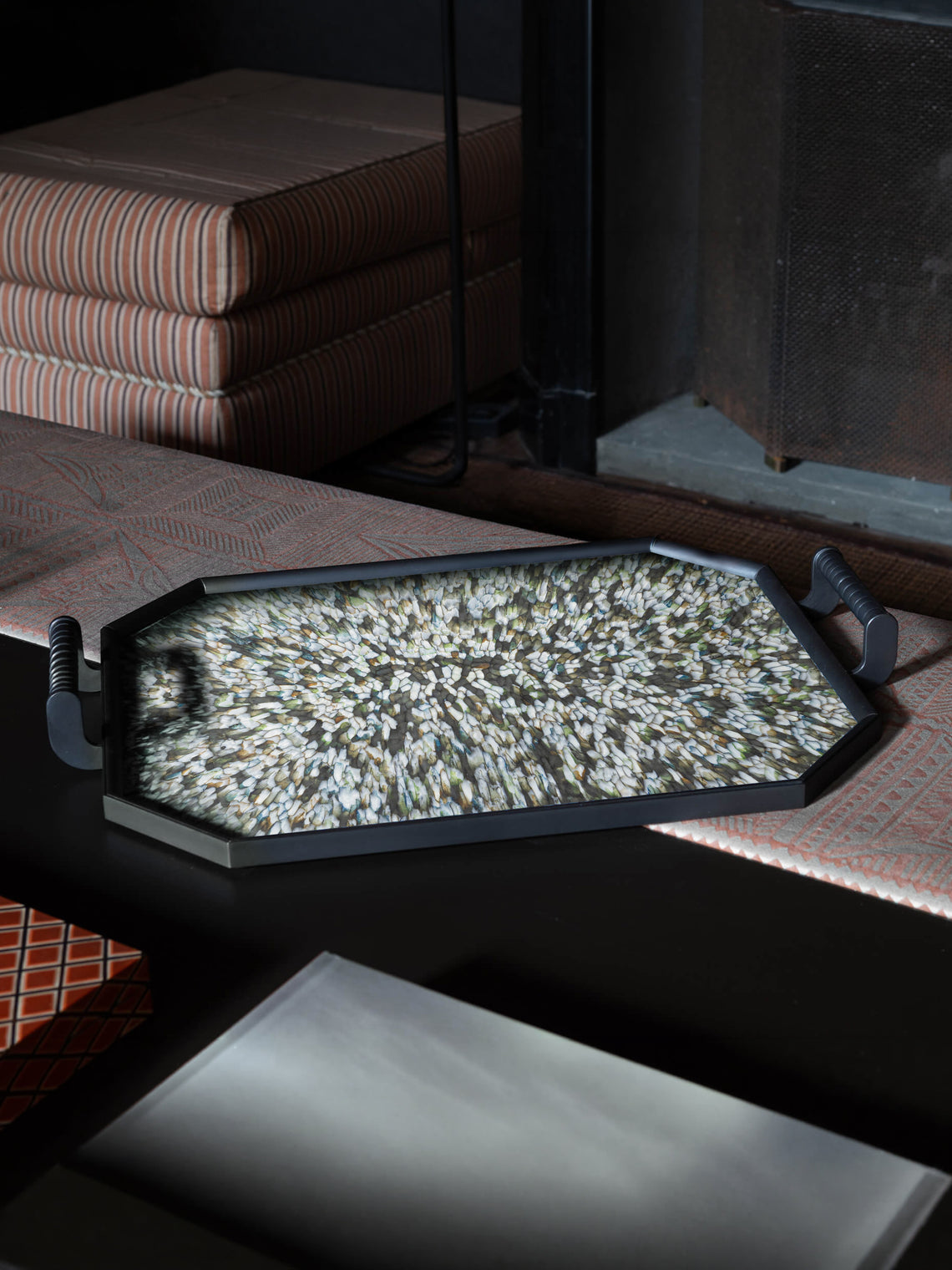 Droulers - Nova Burnished Brass Tray (21.5in/55cm) - Brown - ABASK