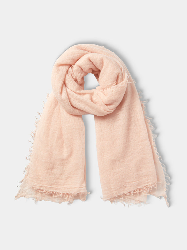 Frenckenberger - Woven Cashmere Medium Scarf - Pink - ABASK - 