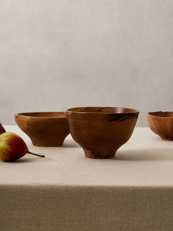 Thursday Furniture - Hand-Turned Oak Footed Bowl - Brown - ABASK