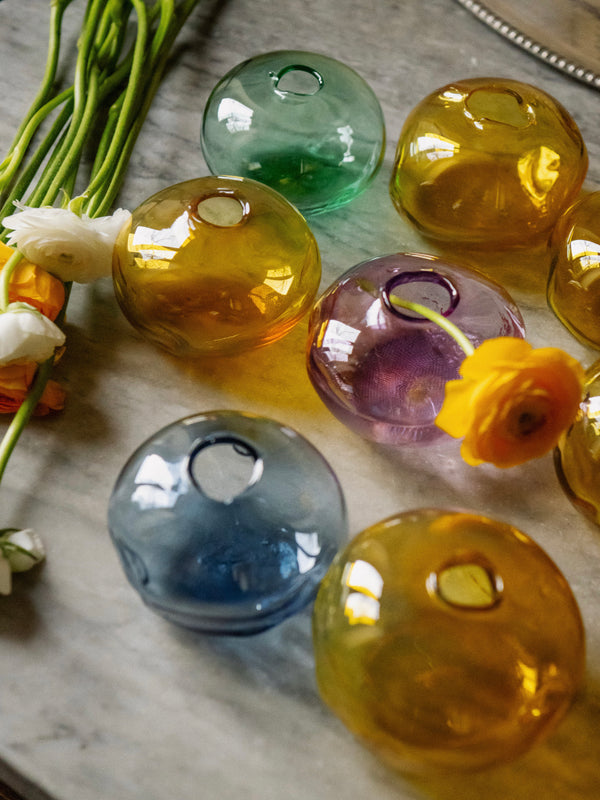 Vogel Studio - Hand-Blown Glass Bud Vase (5in/13cm) - Green - ABASK