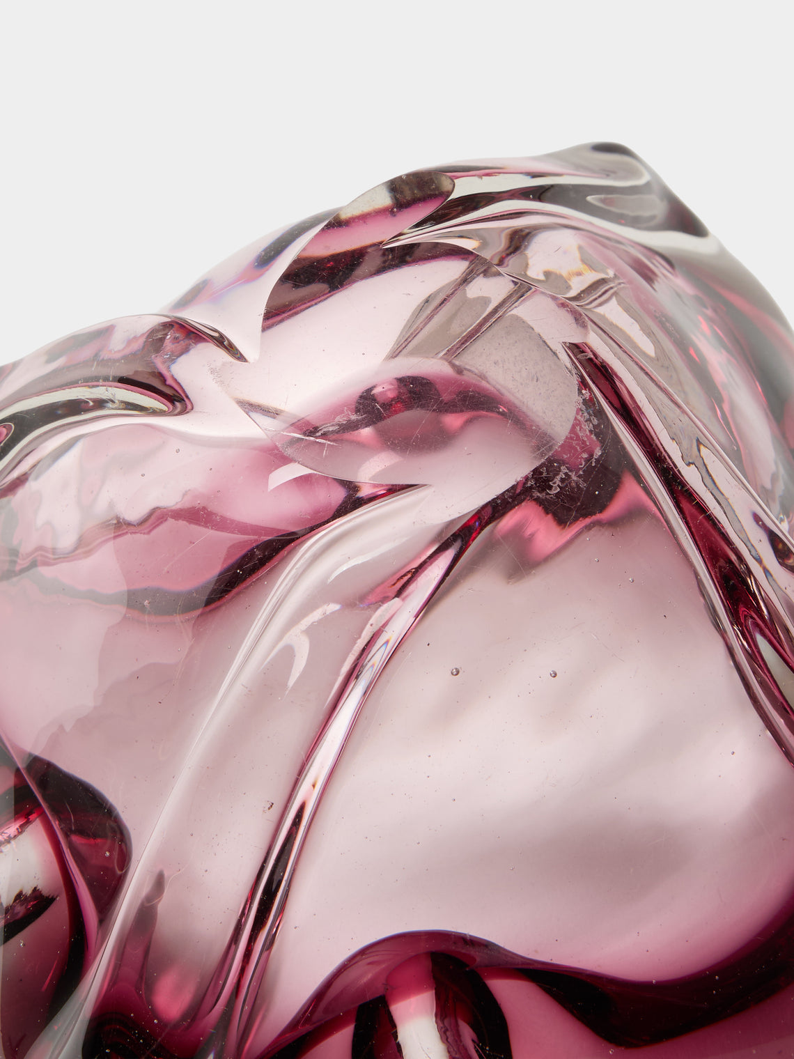 Antique and Vintage - Mid-Century Crystal Ashtray - Purple - ABASK