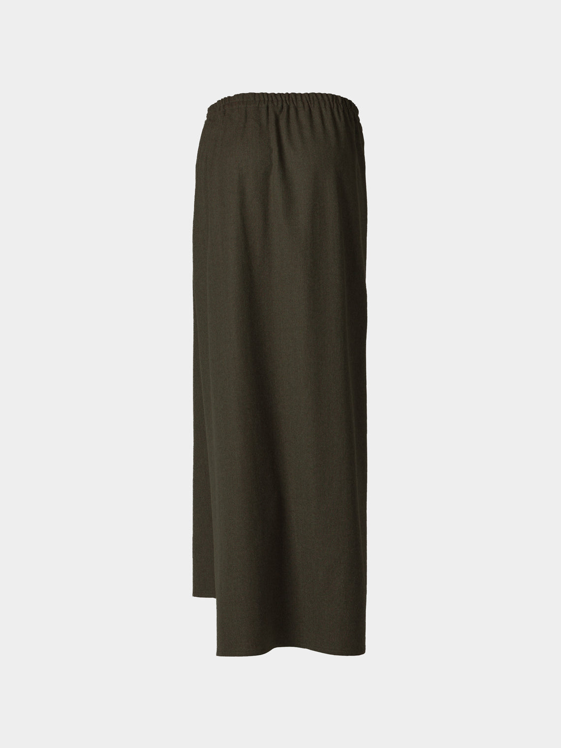 Dusan - Wool Long Sarong Skirt - Dark Green - ABASK