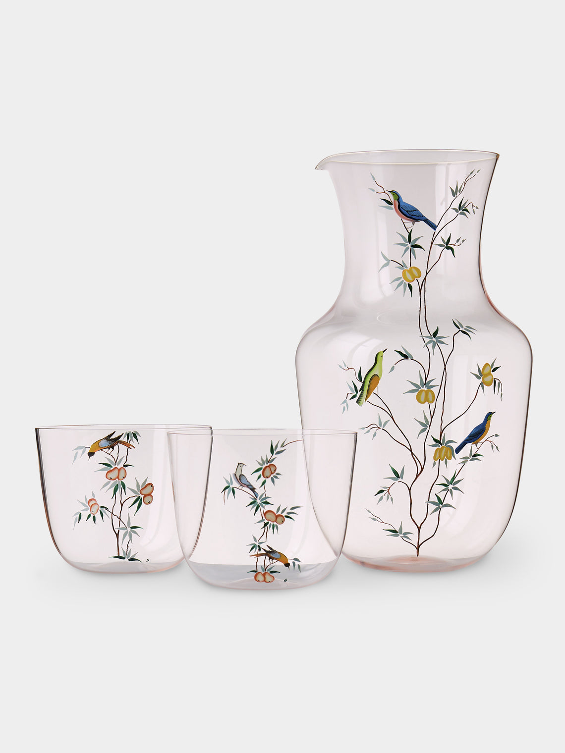 Lobmeyr - Garden of Paradise Hand-Painted Crystal Collection - Light pink - ABASK - 