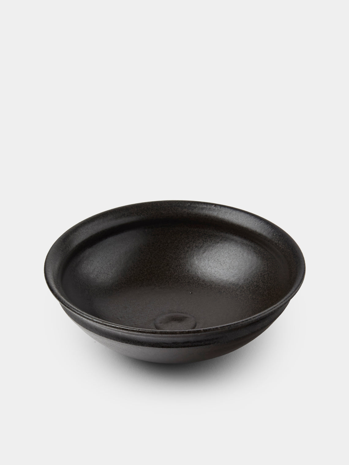 Fuminari Araga - Kohiki Slipware Shallow Bowls – 6in/15cm (Set of 4) - Black - ABASK
