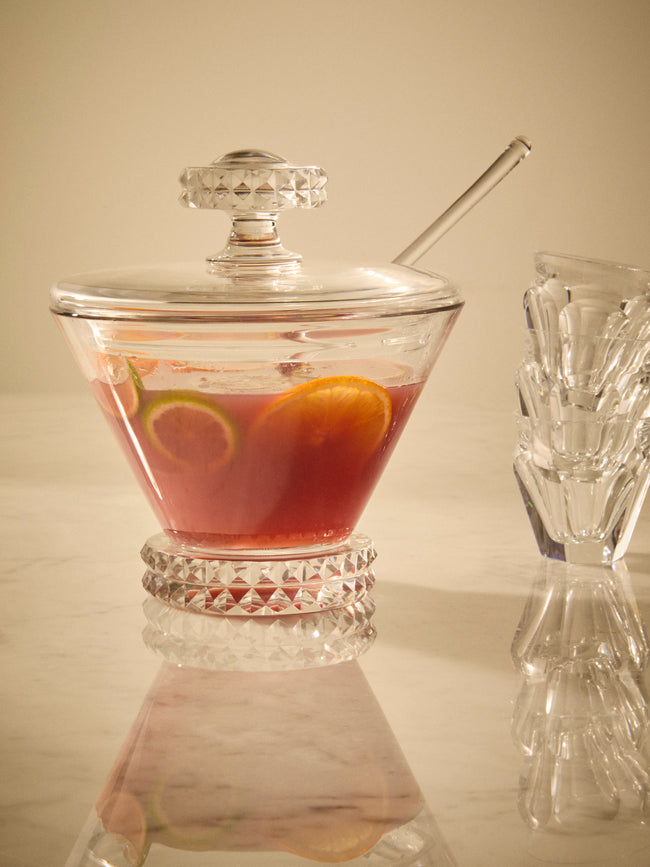 Antique and Vintage - 1960s Baccarat Crystal Punch Bowl - Clear - ABASK