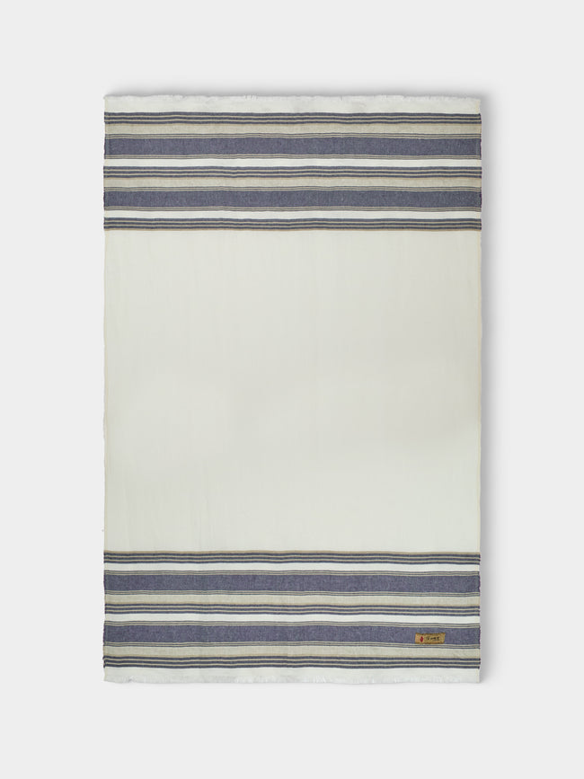 The House of Lyria - Linen Throw (75in/1.9m) - Cream - ABASK - 