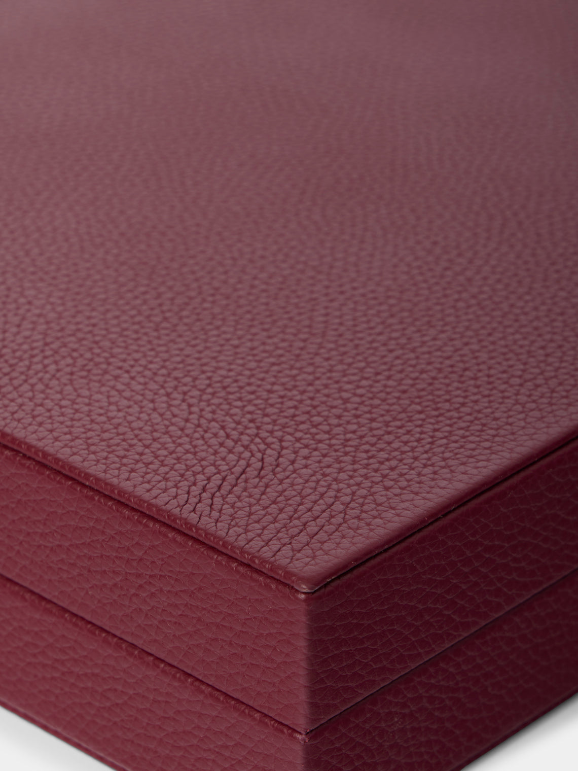 Belotier - Leather Large Backgammon Set - Burgundy - ABASK