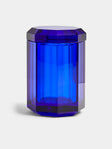 Decor Walther - Cut Crystal Lidded Jar - Blue - ABASK - 
