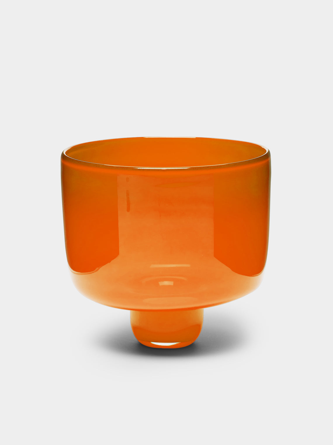 Pierrot Doremus - | Set of 4 | Hand-Blown Glass Ice Cream Bowls - Orange - ABASK - 