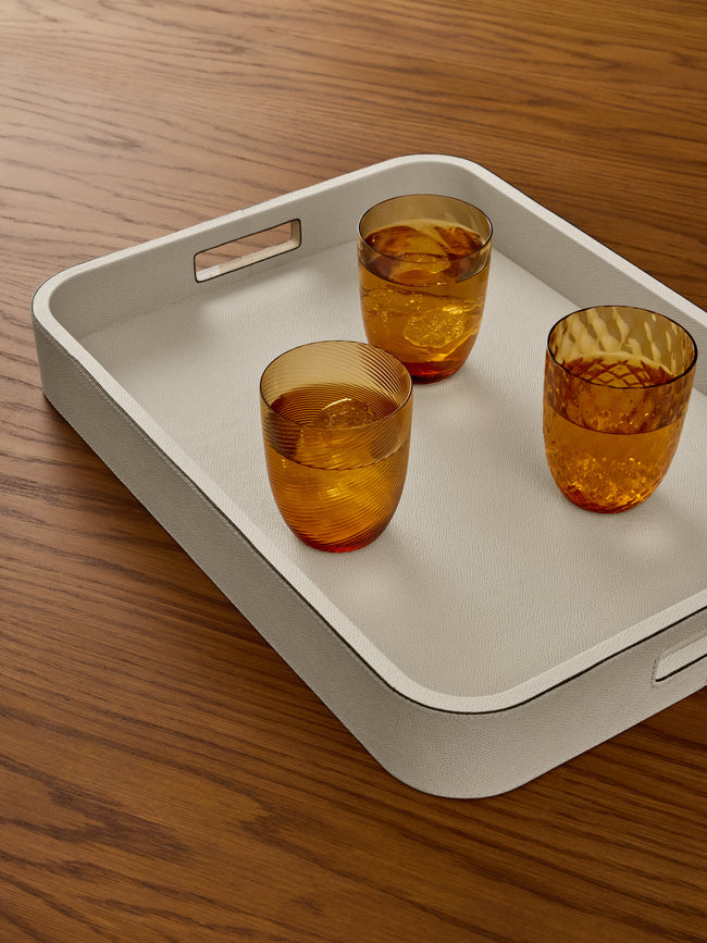 Giobagnara - Polo Leather Tray - Cream - ABASK