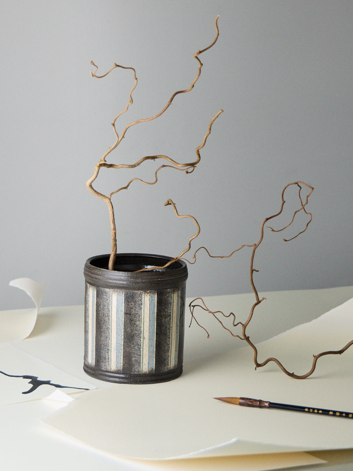 Masumi Ando - Textured Ceramic Water Jar - Gray - ABASK