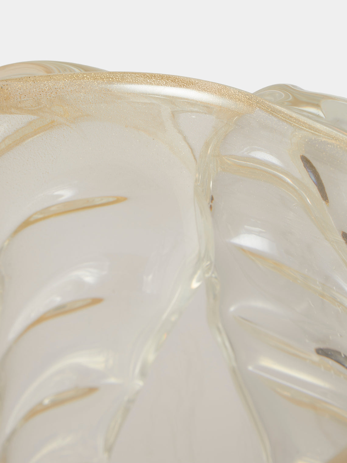 Antique and Vintage - 1970s Cenedese Murano Glass Vase - Clear - ABASK