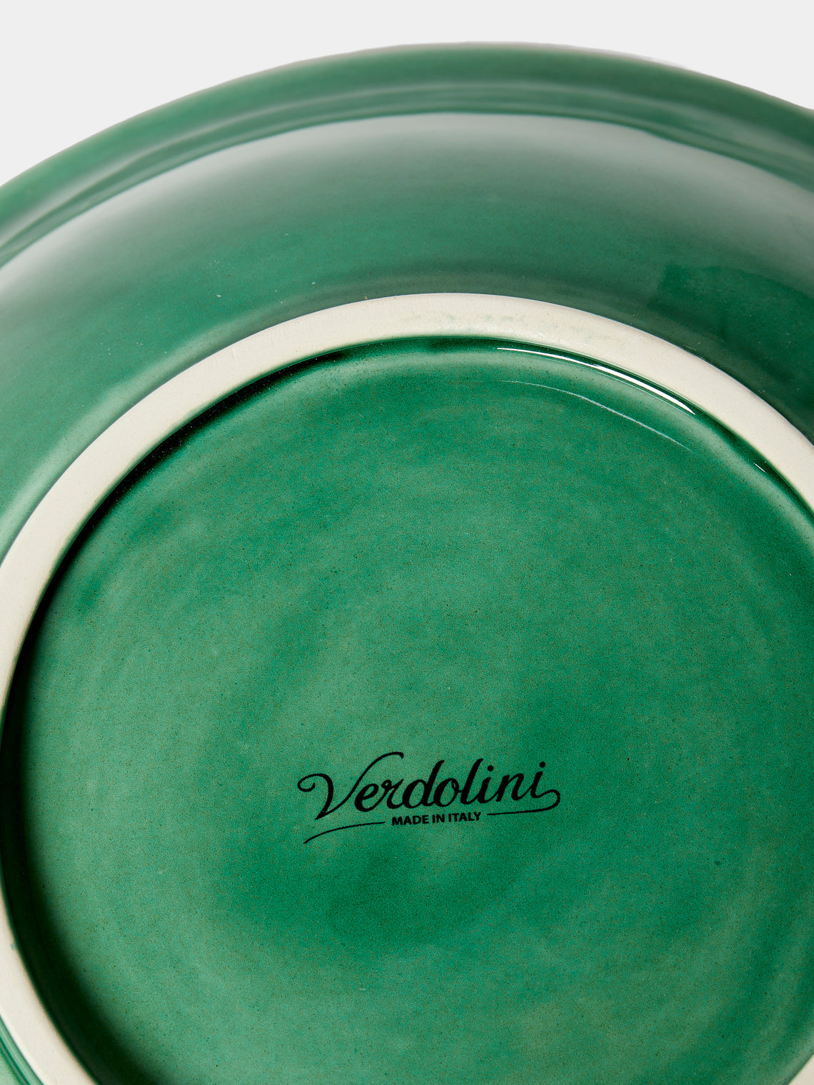 Verdolini - Palizzata Hand-Painted Ceramic Serving / Salad Bowl - Green - ABASK