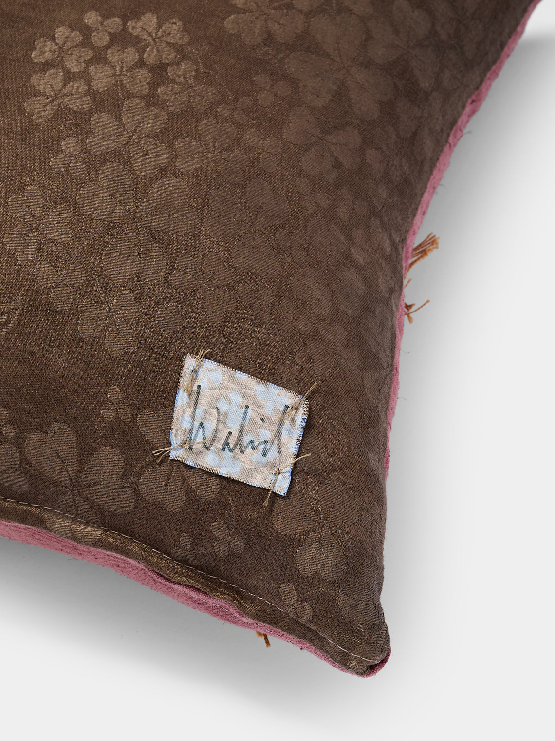 By Walid - 17th-Century French Tapestry Linen Pillow (24.5in/62cm) - Multiple - ABASK