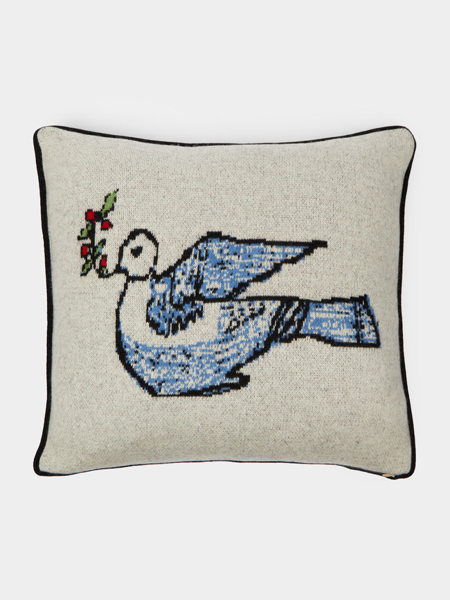 Saved NY - Bird with Berries Cashmere Cushion -  - ABASK - 