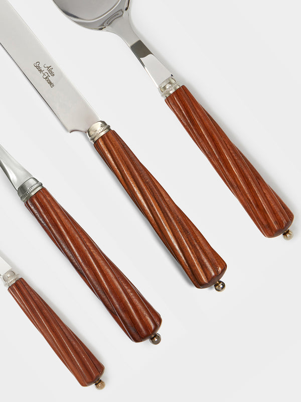 Alain Saint-Joanis - Oregon Rosewood Dinner Cutlery (Set of 4) - Brown - ABASK