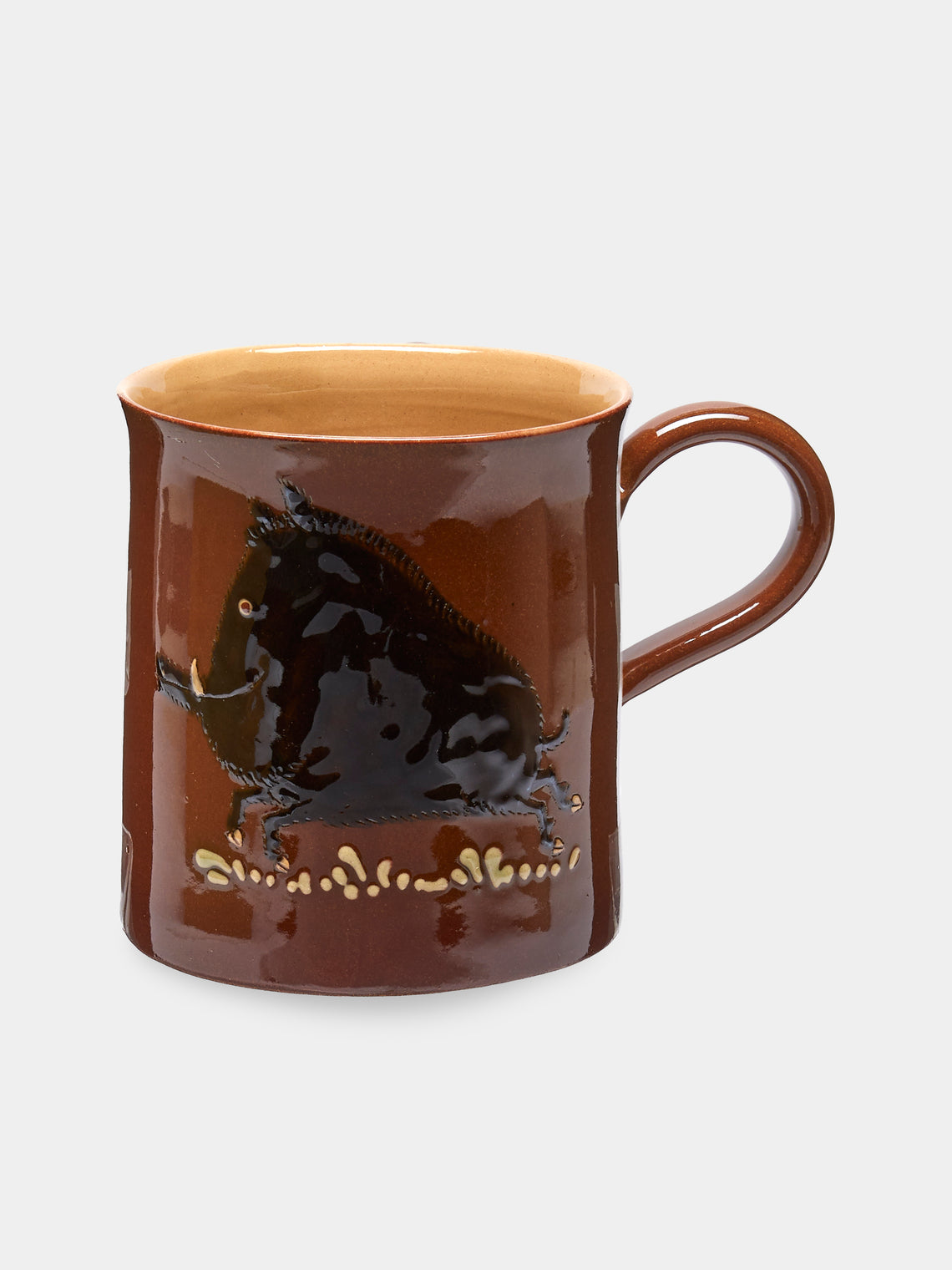 Poterie d’Évires - Animals Hand-Painted Ceramic Mugs (Set of 6) - Light brown - ABASK