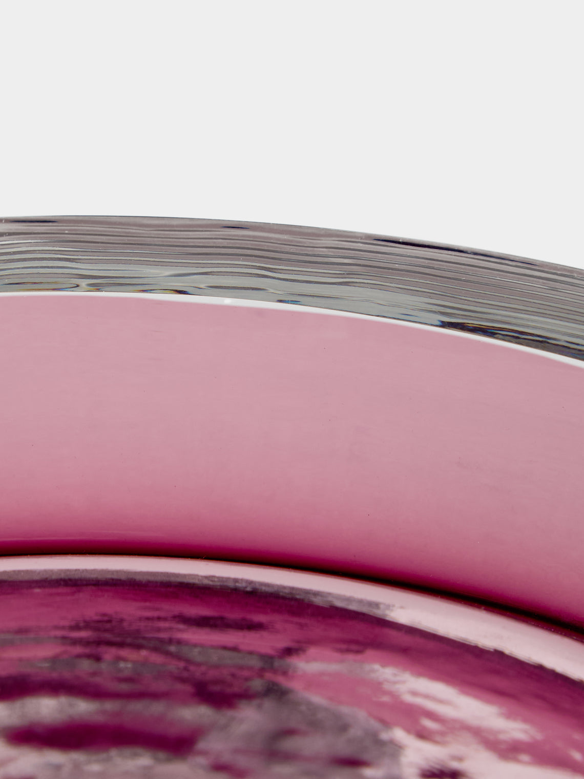 Antique and Vintage - 1960s Barbini Murano Glass Bowl - Purple - ABASK