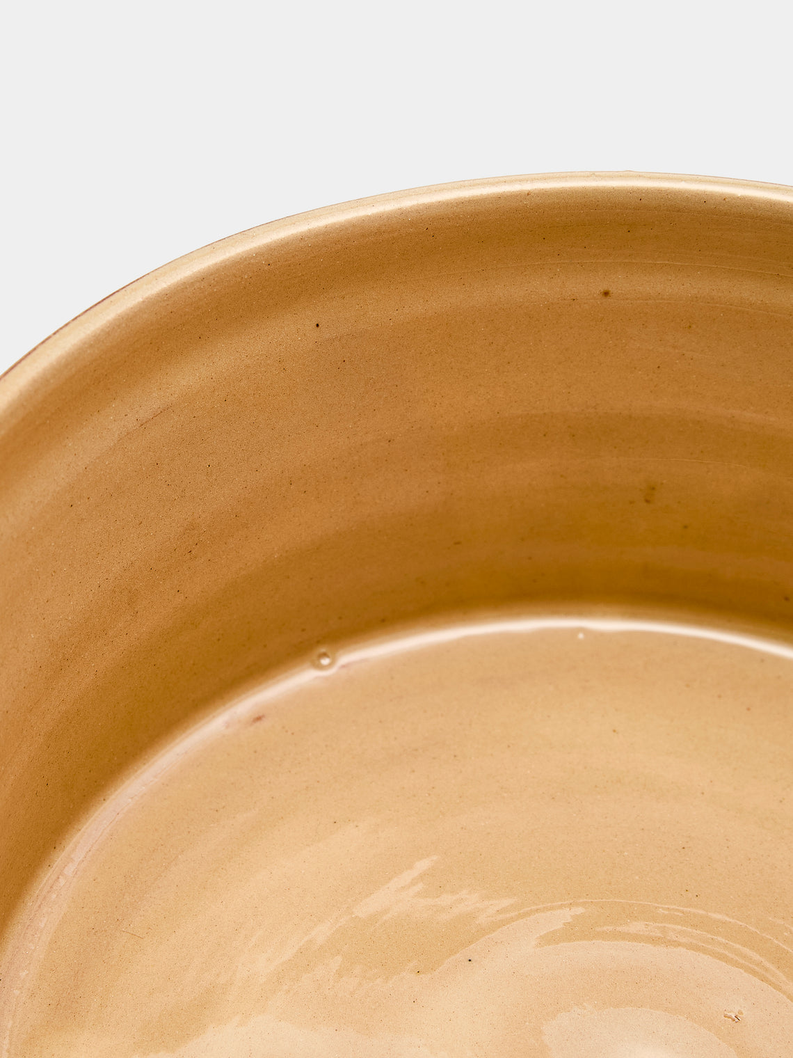 Poterie d’Évires - Flowers Hand-Painted Ceramic Round Pie Dish - Green - ABASK