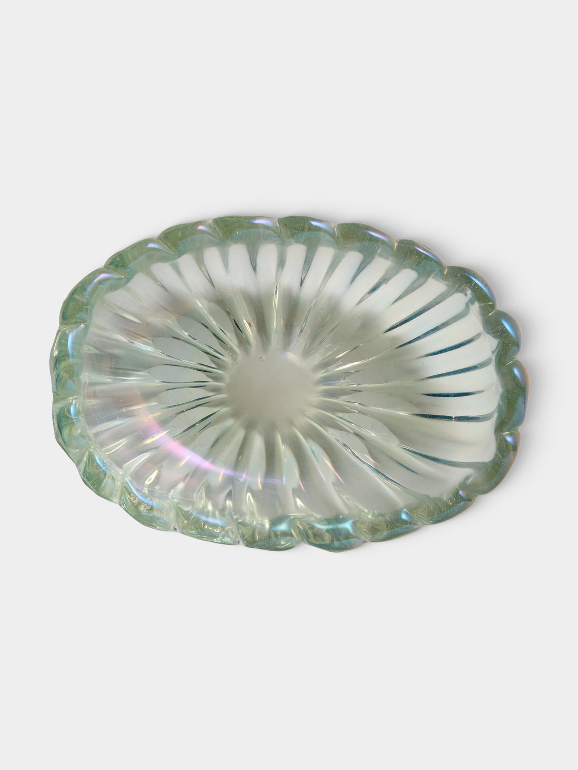 Antique and Vintage - 1950s Barovier Murano Glass Bowl - Clear - ABASK