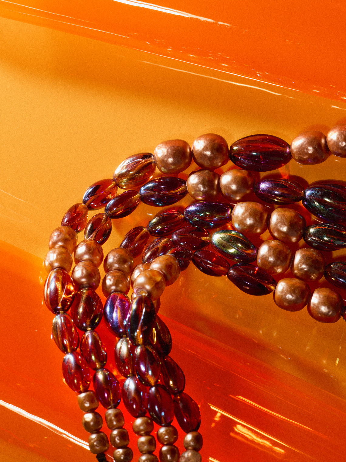 Mahnaz Collection - Women's Vintage 1950 Schiaparelli Five-Strand Beaded Necklace - Multiple - ABASK