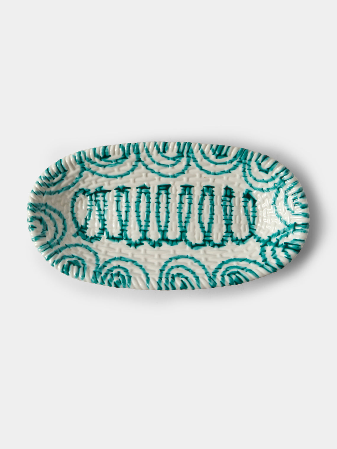 Antique and Vintage - 1950s Gmundner Keramik Ceramic Plate - White - ABASK - 