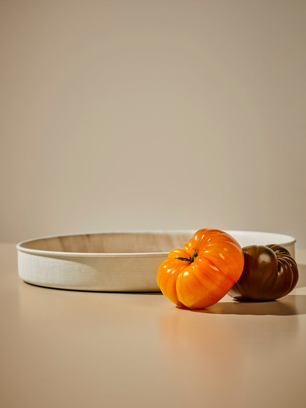 Abigail Castaneda - Wood Rolled-Edge Tray - Light Brown - ABASK