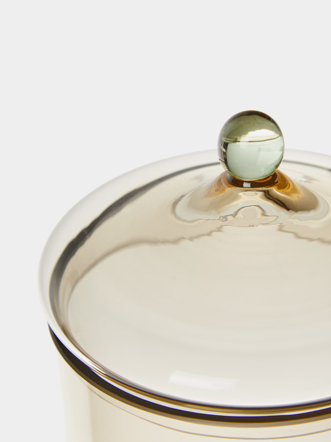 Akua Objects - Noam Hand-Blown Crystal Bonbonnière - Brown - ABASK