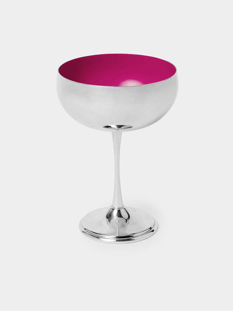 Jarosinski & Vaugoin - Silver-Plated and Burnt Lacquer Champagne Coupe - Silver - ABASK - 