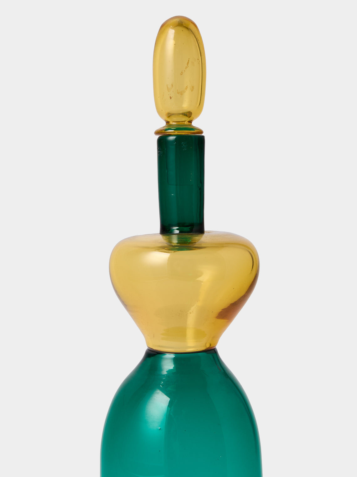 Antique and Vintage - 1989 Venini Murano Glass Bottle - Blue - ABASK