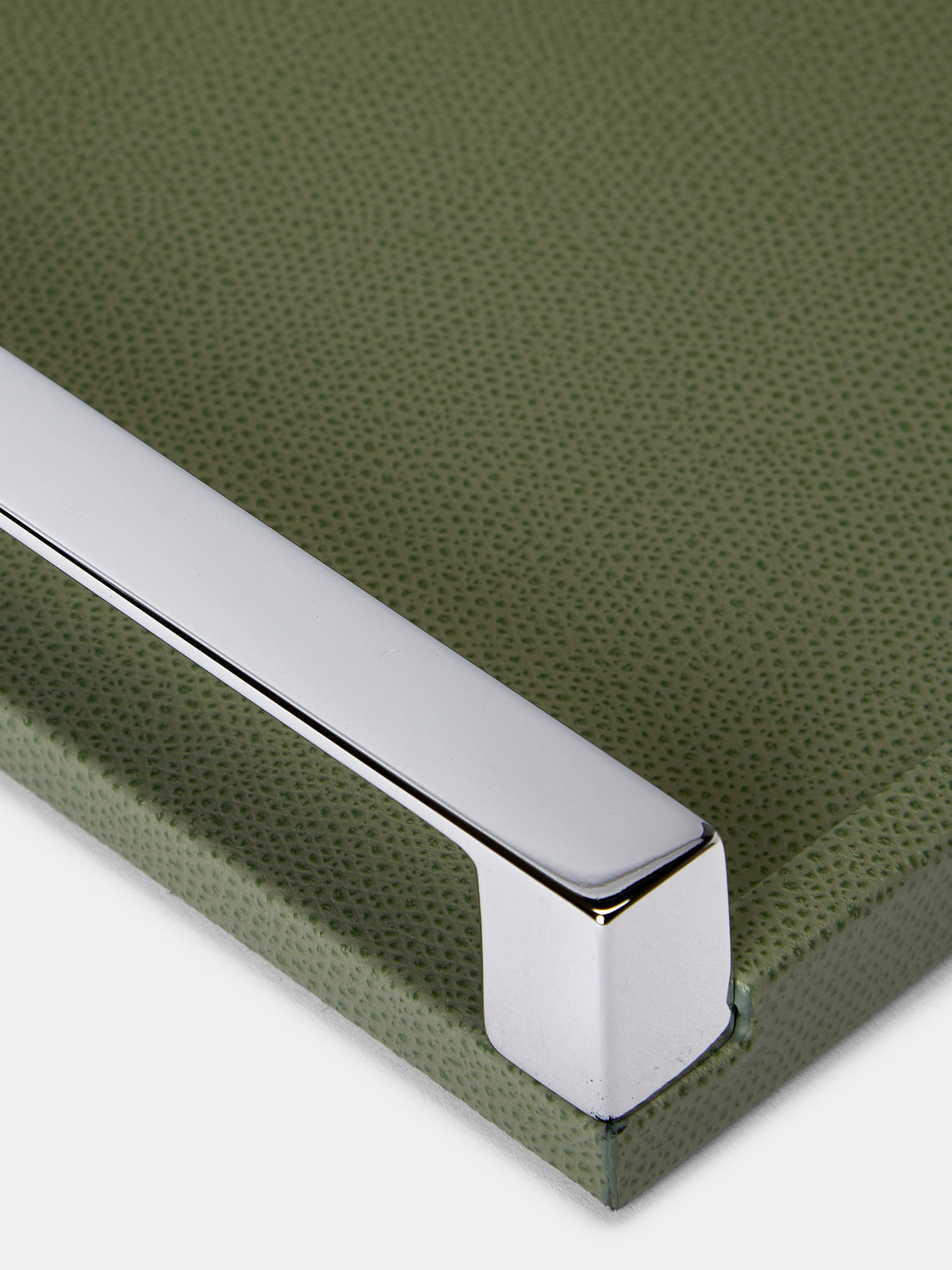 Pinetti - Giove Leather Tray (21in/53cm) - Green - ABASK