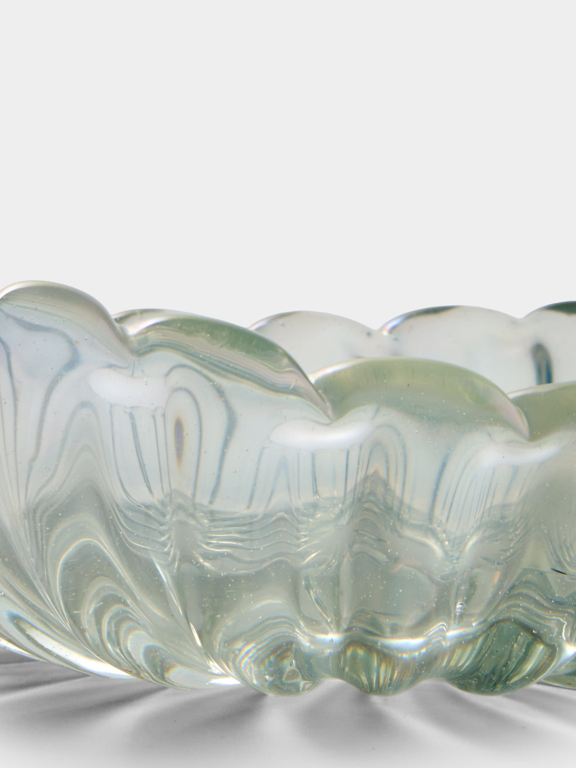 Antique and Vintage - 1950s Barovier Murano Glass Bowl - Clear - ABASK