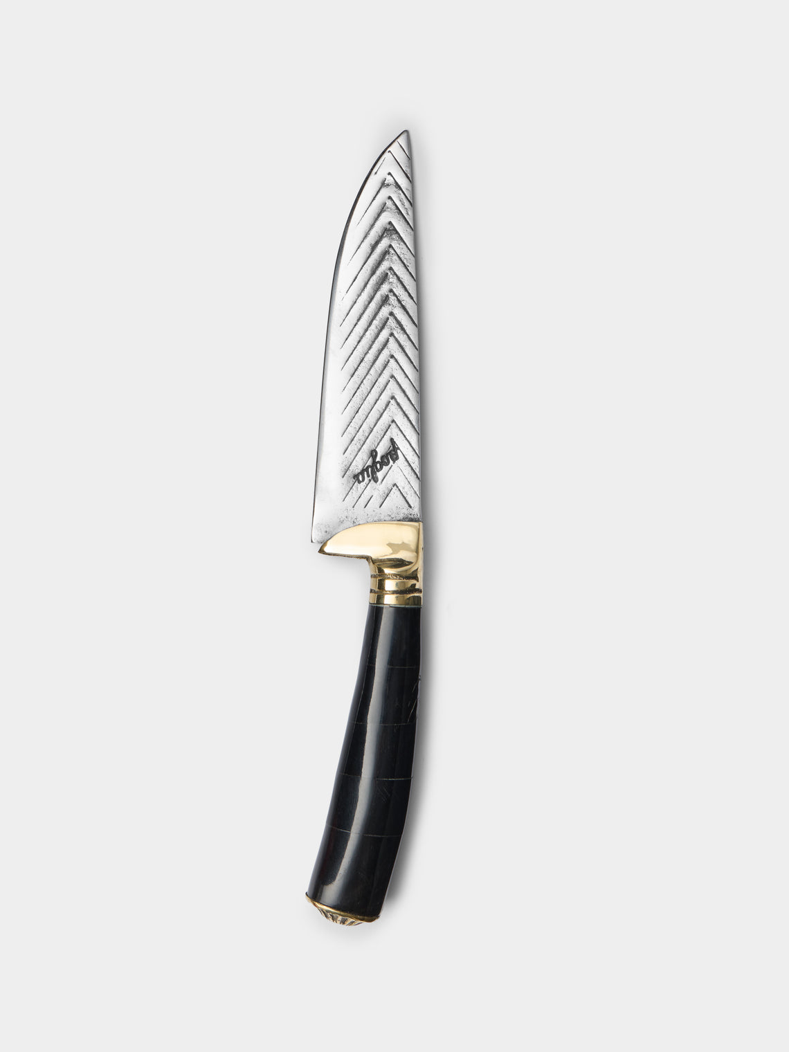 Poglia - Florence Signature Horn and Bone Knife - Black - ABASK - 