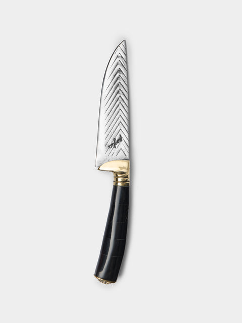 Poglia - Florence Signature Horn and Bone Knife - Black - ABASK - 