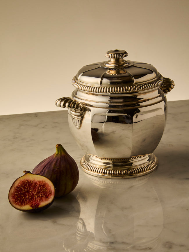 Antique and Vintage - 1930s Silver-Plated Sugar Bowl - Silver - ABASK