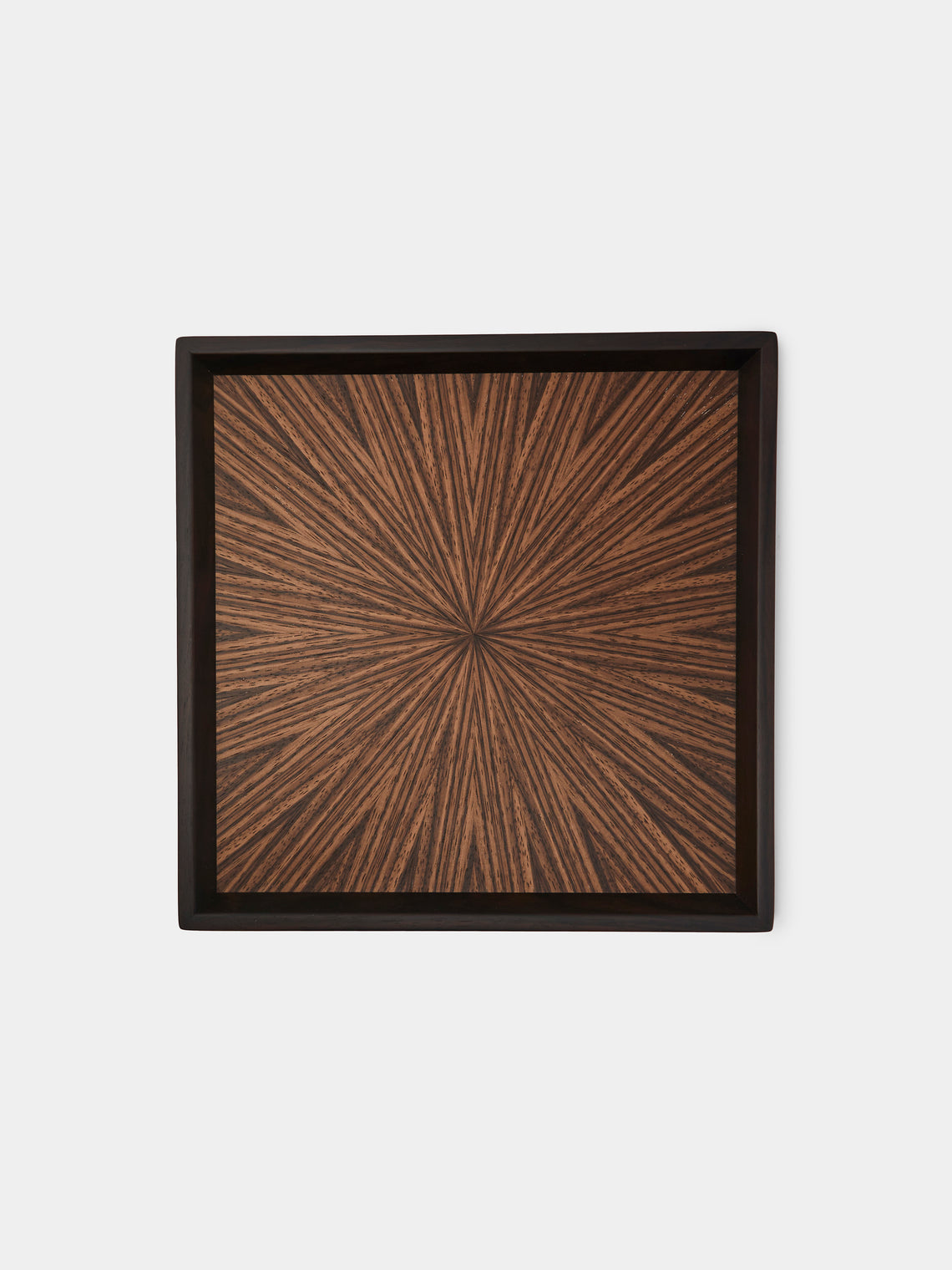 Mori Kougei - Poke Zebra Wood Square Tray (10.5in/26.5cm) - Brown - ABASK - 