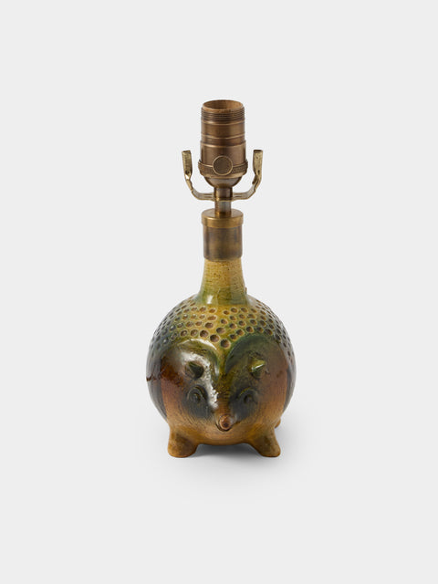 Antique and Vintage - 1970s Hedgehog Ceramic Table Lamp - Multiple - ABASK - 