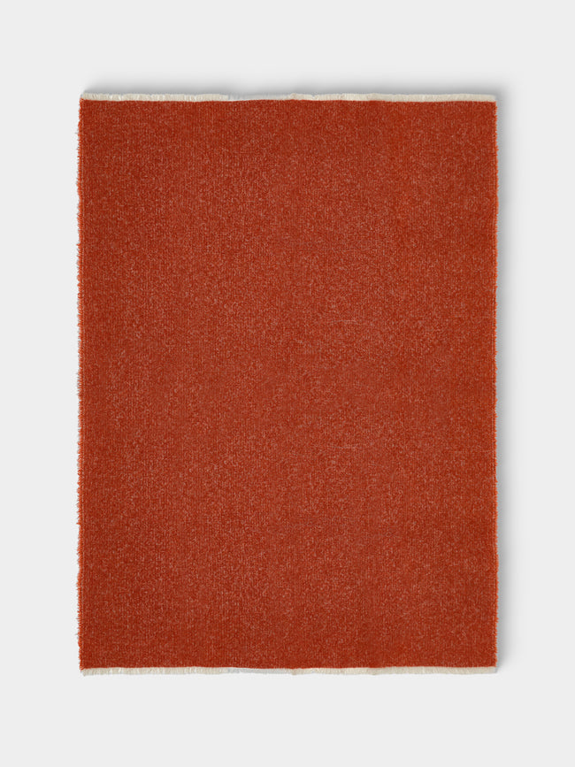 Alonpi - Peaks Cashmere and Silk Throw (78.5in/2m) - Orange - ABASK - 