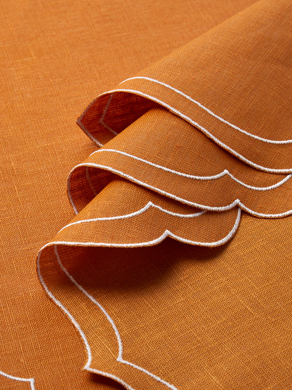 La Gallina Matta - Ninette Linen Placemats (Set of 4) - Brown - ABASK