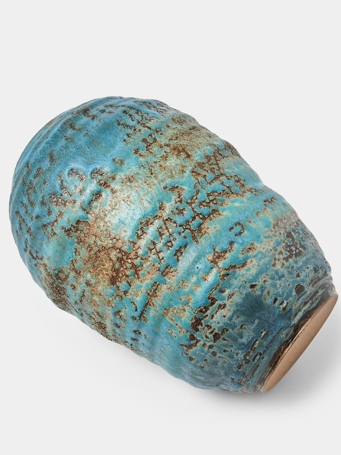 Peter Speliopoulos Projects - Hand-Thrown Stoneware Vase (10in/25.5cm) - Blue - ABASK