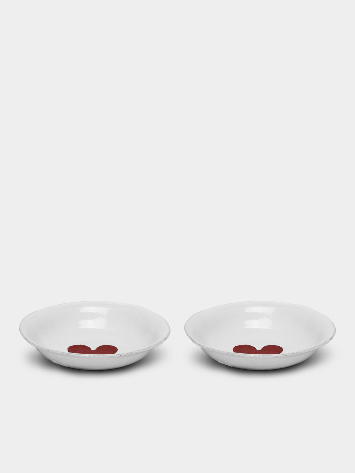 Astier de Villatte - Heart Hand-Glazed Ceramic Small Dish (Set of 2) - White - ABASK