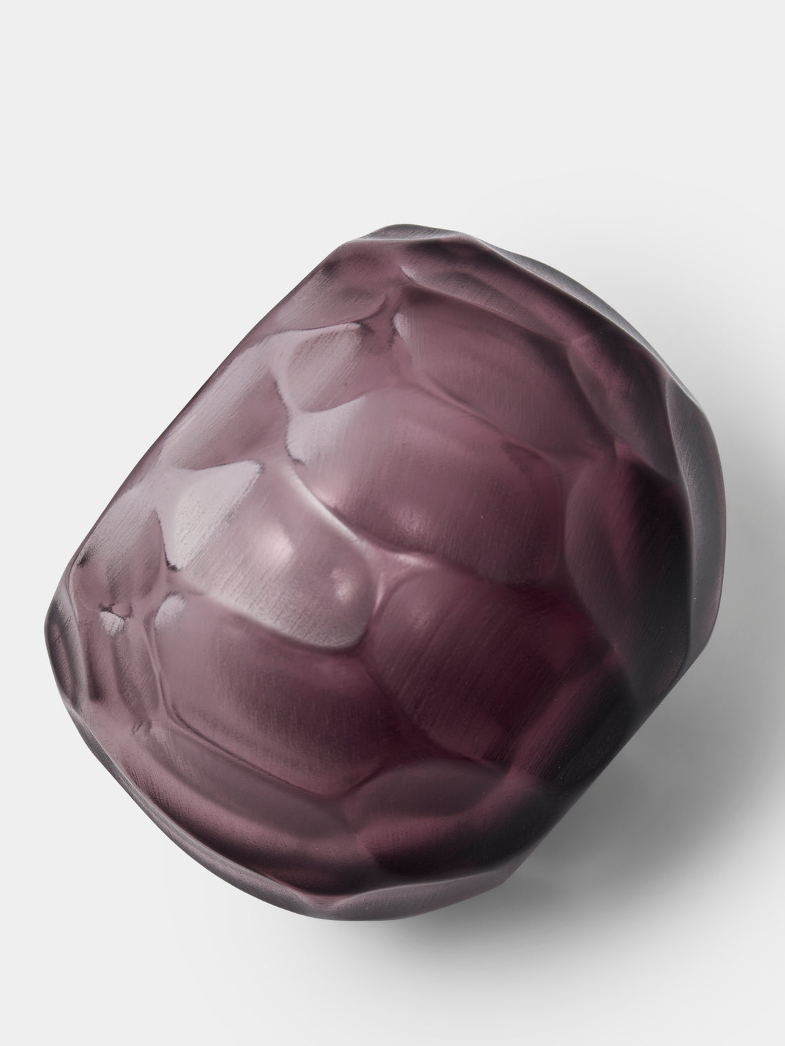 Micheluzzi Glass - Bocia Ametista Bamboo Hand-Blown Murano Glass Vase (4.5in/11.5cm) - Purple - ABASK