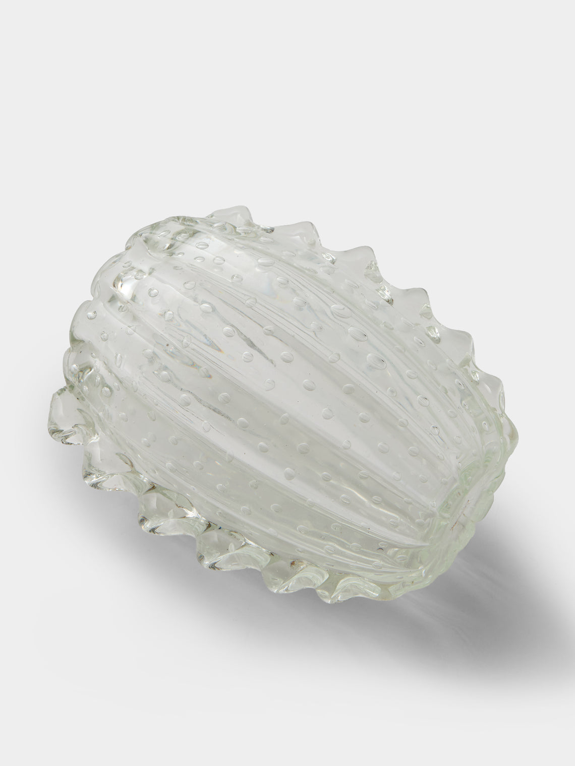 Antique and Vintage - 1930s Ercole Barovier Rostrato Glass Vase (8in/20.5cm) - Clear - ABASK