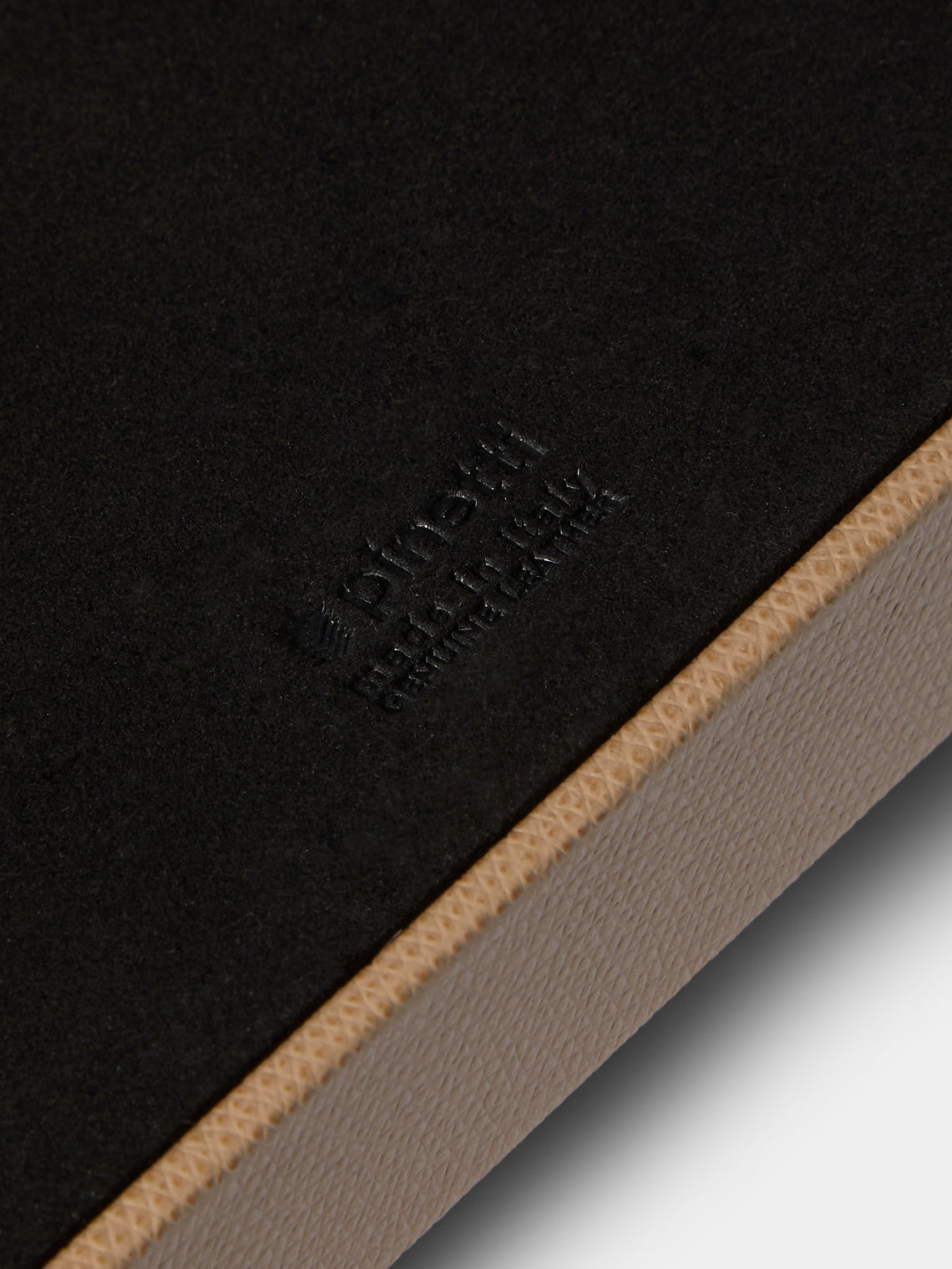 Pinetti - Saturno Leather Tray (22.5in/57.5cm) - Taupe - ABASK