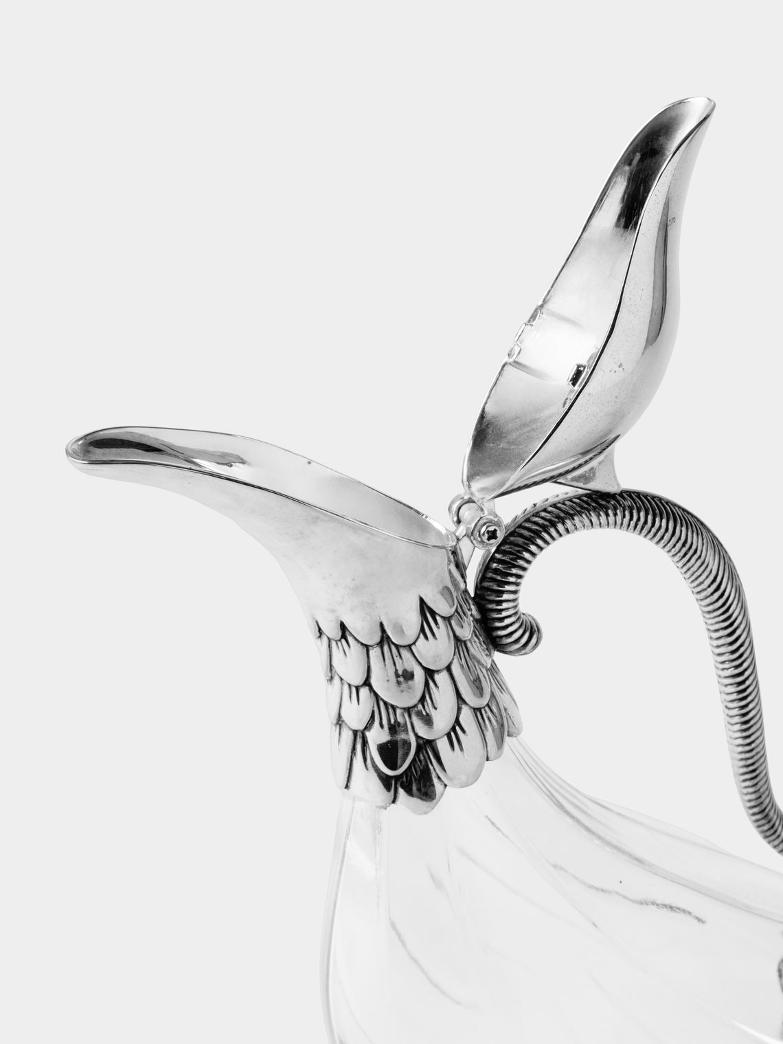 Antique and Vintage - Early-20th-Century Duck Silver-Plated and Glass Decanter - Clear - ABASK