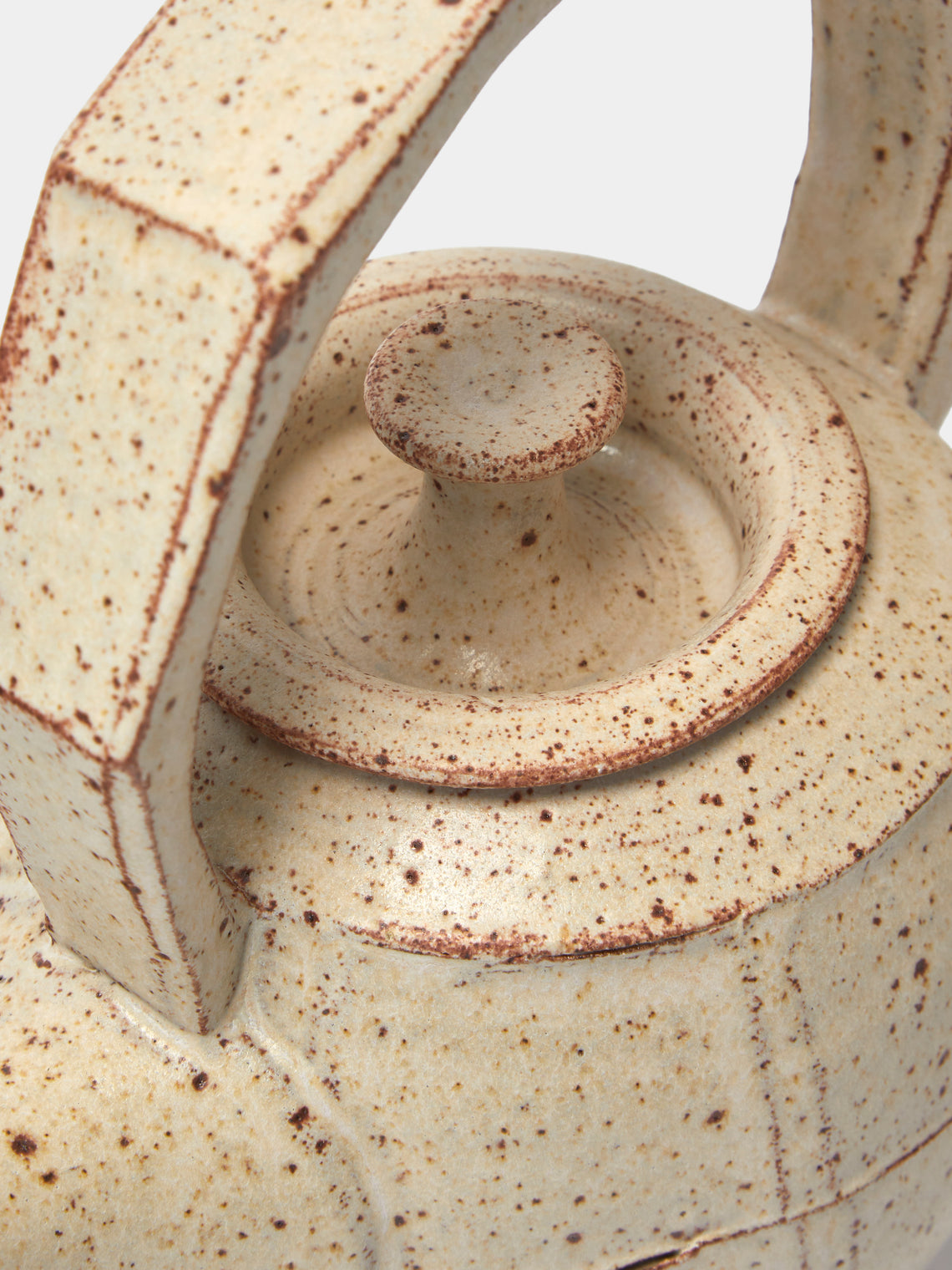 Adam Ross - Hand-Thrown Ceramic Faceted Teapot - Beige - ABASK