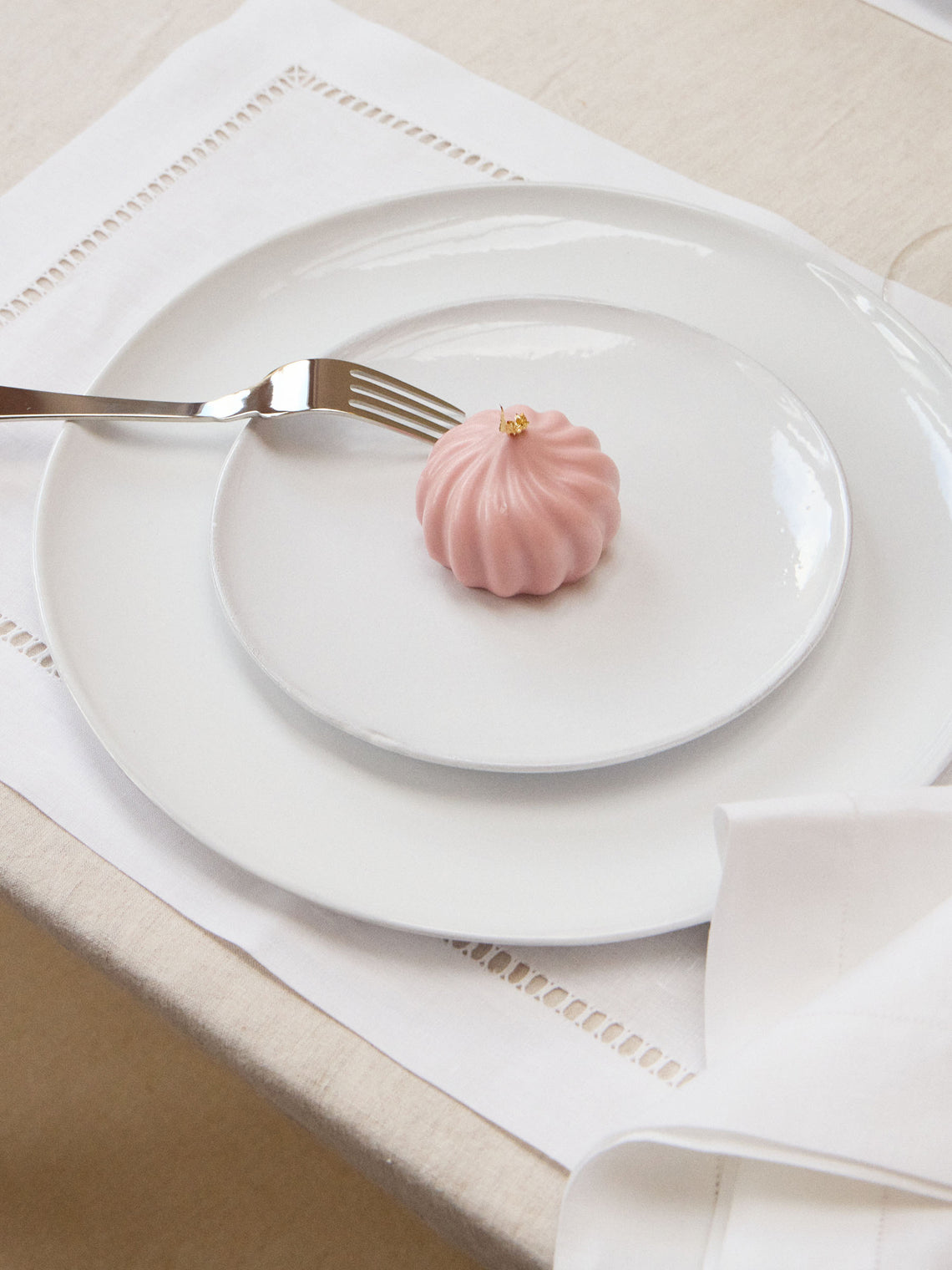 Astier de Villatte - Rien Hand-Glazed Ceramic Salad / Dessert Plate – 5.5in/13.5cm (Set of 2) - White - ABASK